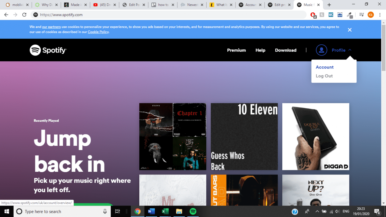 Cómo recuperar los datos de una cuenta??? The Spotify.