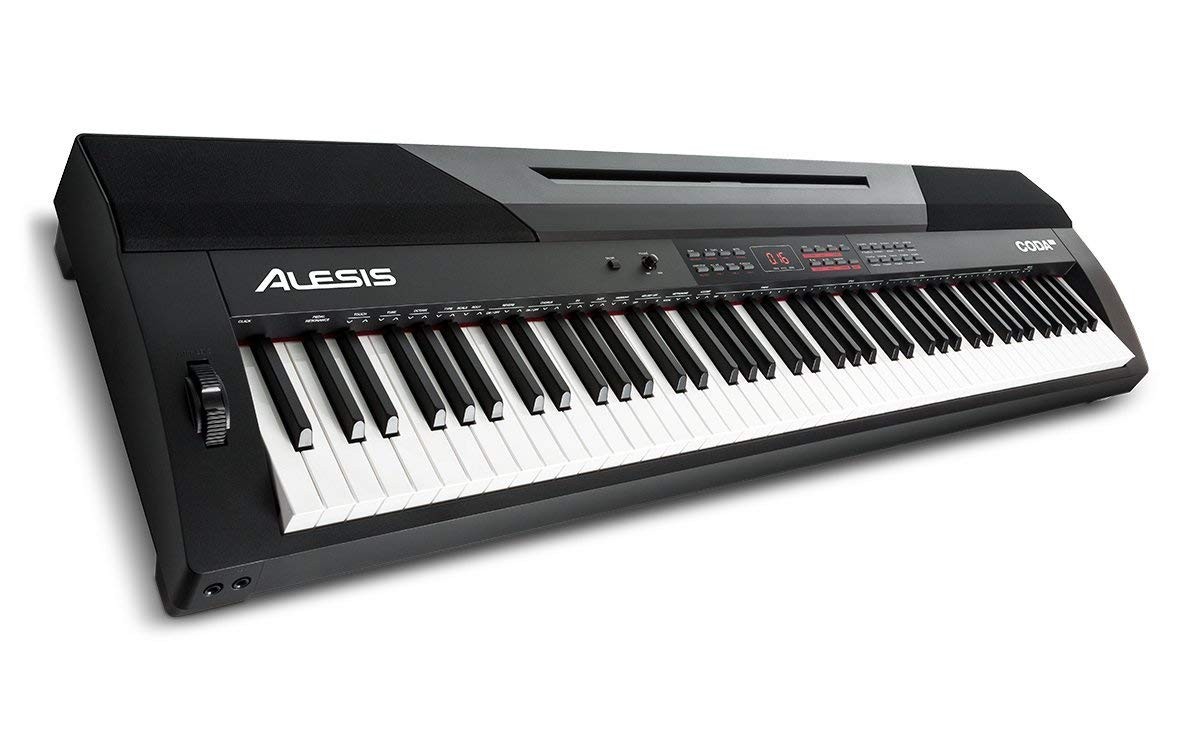 Alesis Coda Pro Piano digital con 88 teclas contrapesadas de acción martillo con altavoces