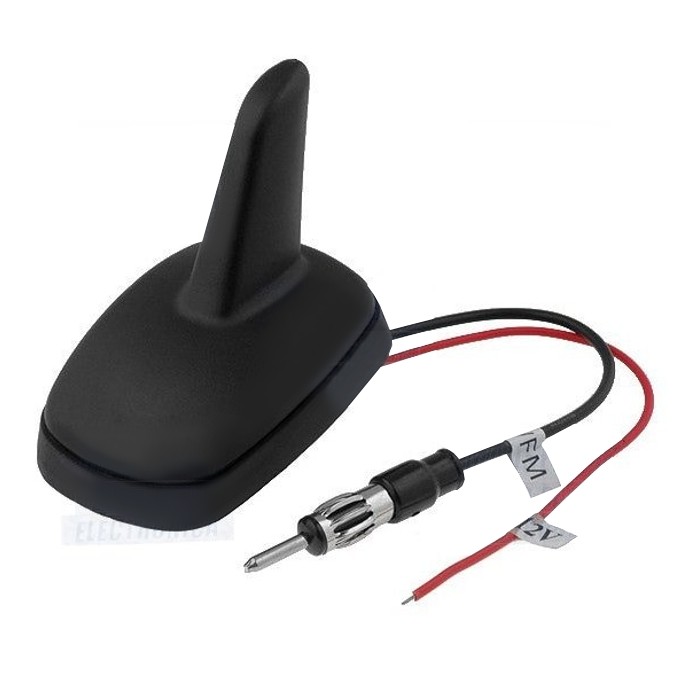 Antena AutoRádio AM/FM Exterior Amplificada tipo