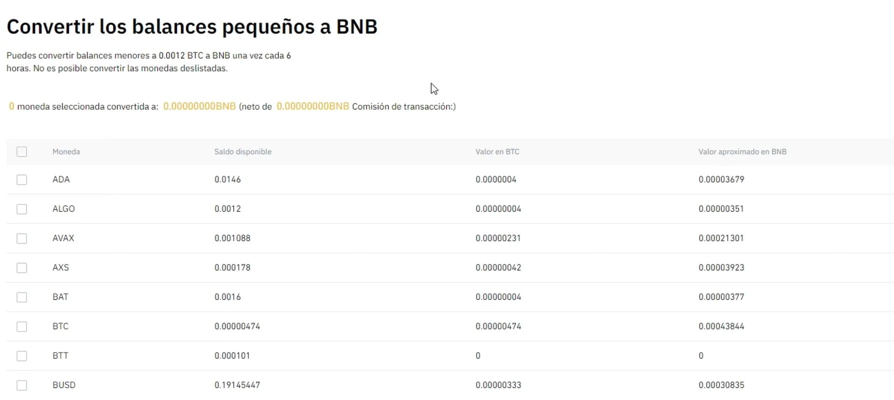 Cómo Convertir Balances Pequeños de Criptomonedas a BNB en Binance 🌟