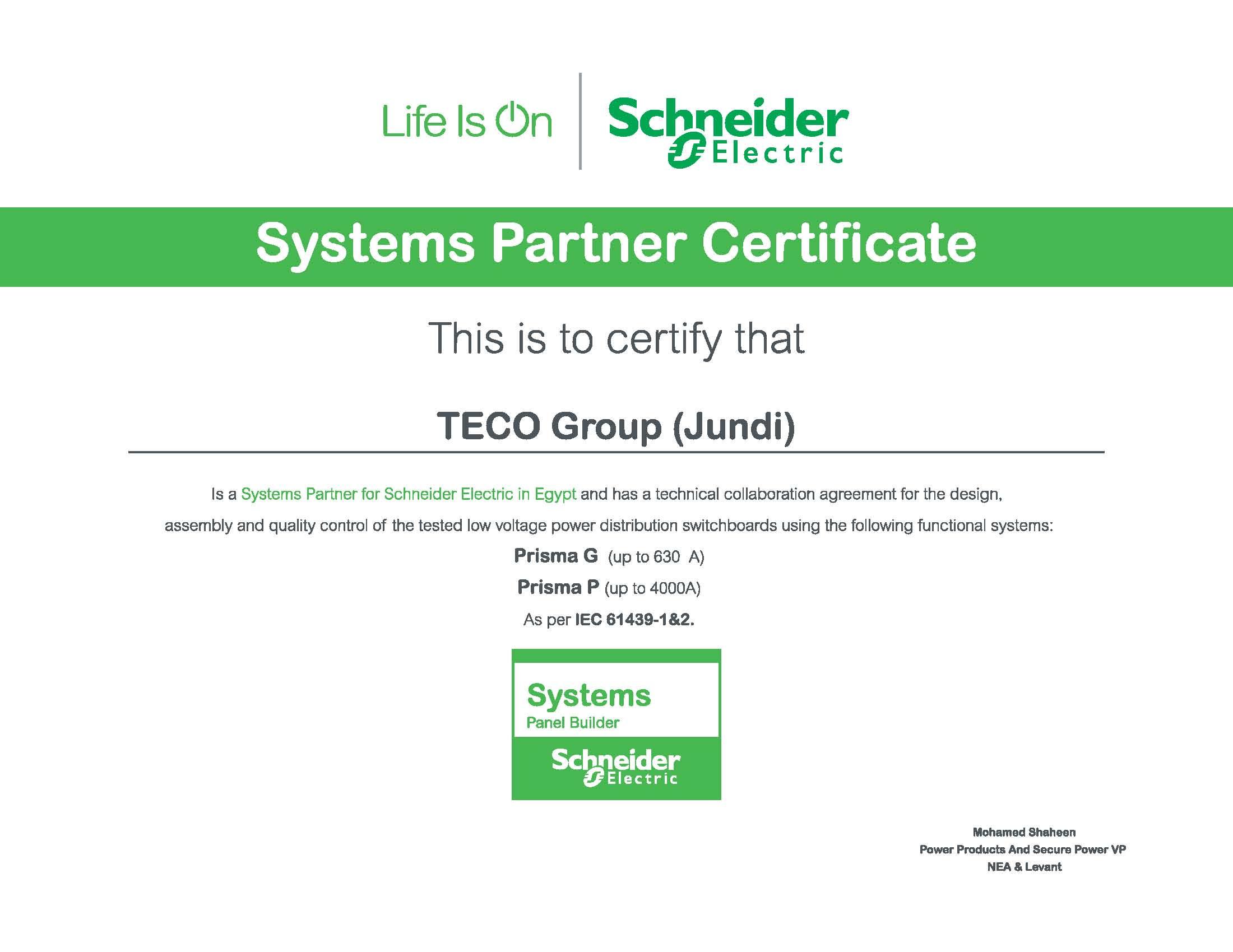 Schneider Electric Systems Partner TECO GROUP Automation, Low