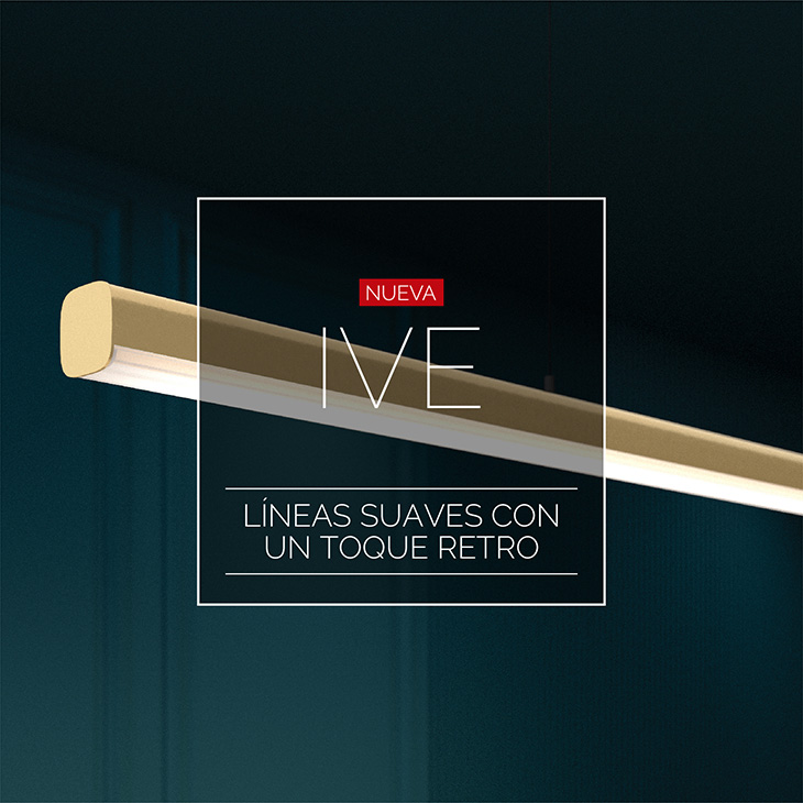 Luminaria IVE Tecsoled Líneas suaves con un toque retro
