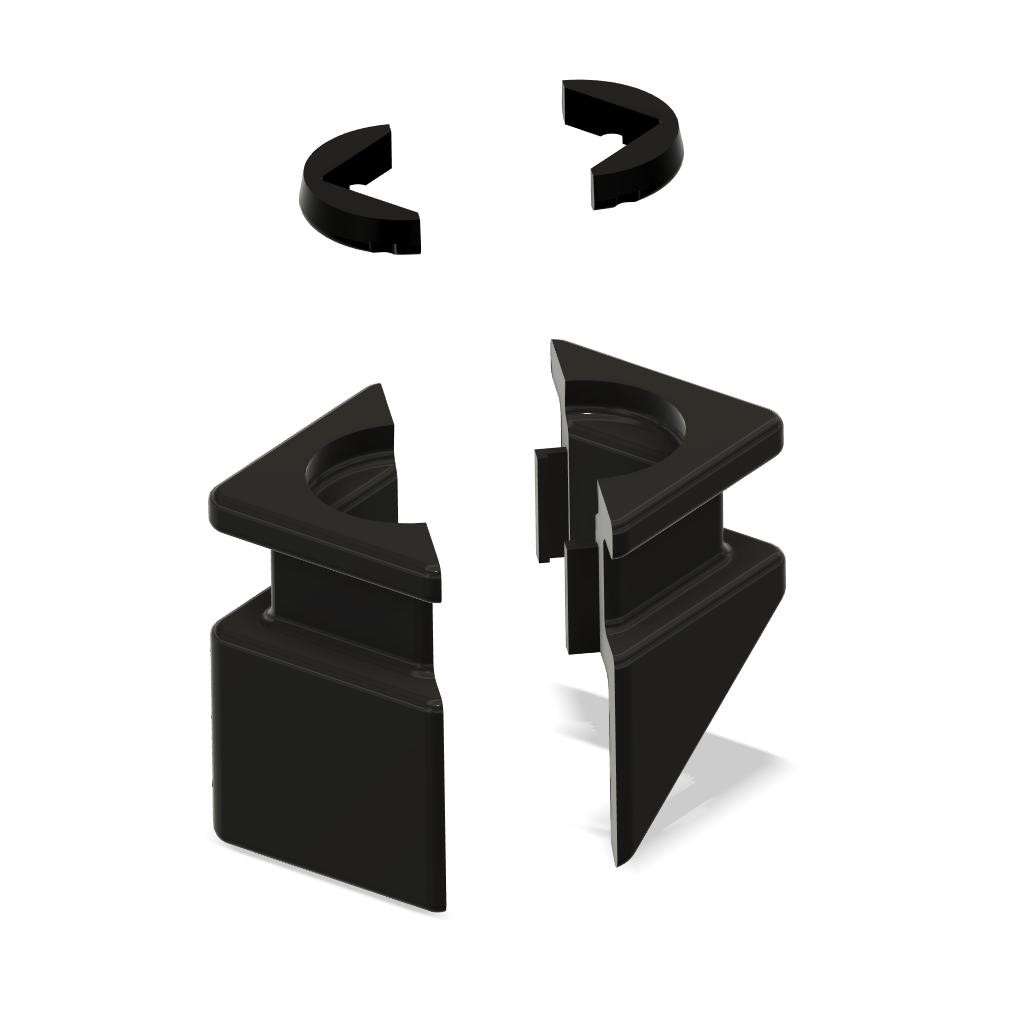 (6 Pkg) Angled Black Stair Baluster Shoe T.E.C. Stair Décor