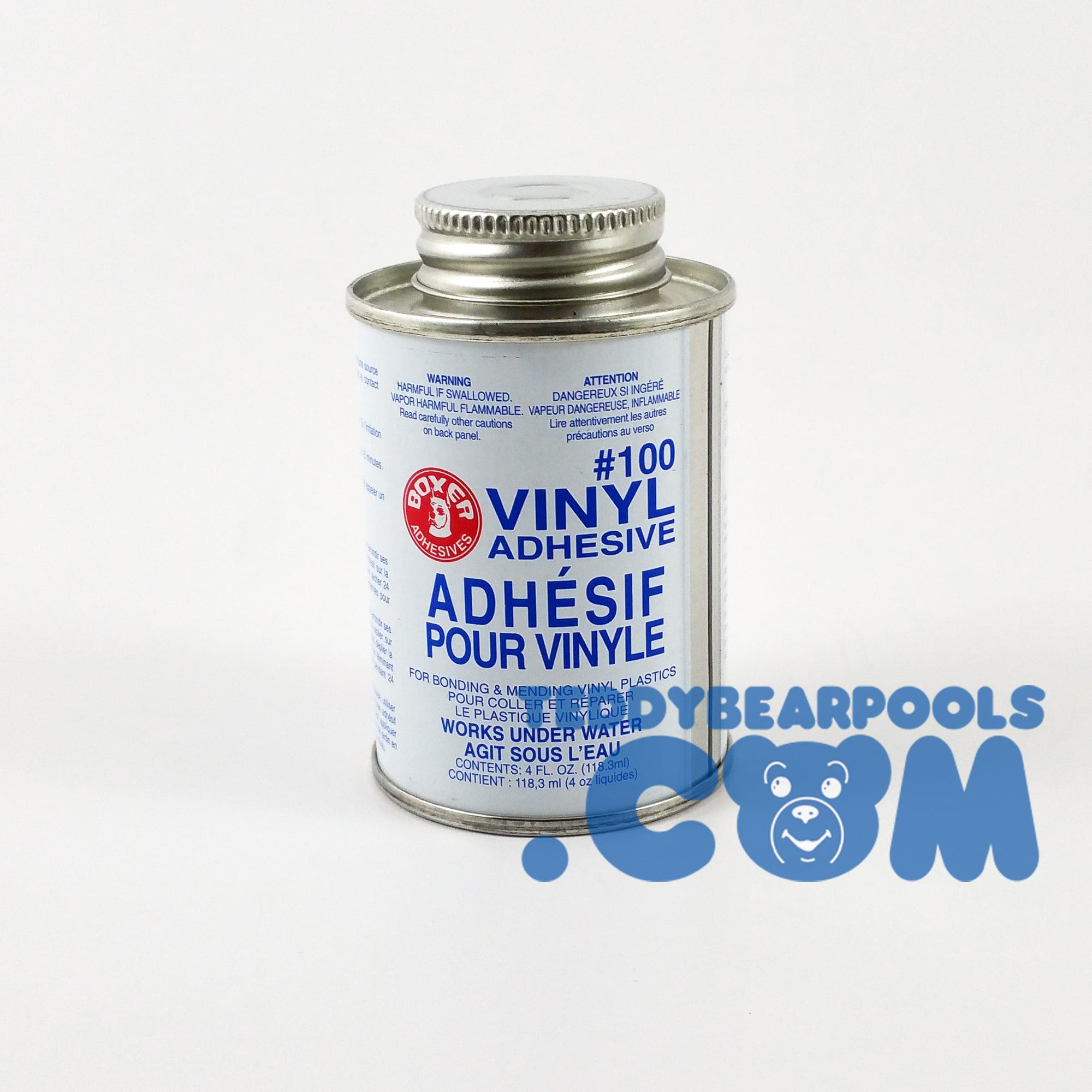 Boxer Adhesives Vinyl Repair Adhesive 4 Ounce Teddy Bear Pools and Spas
