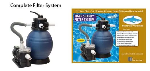 BLUE TORRENT TIGER SHARK SAND FILTER Teddy Bear Pools and Spas