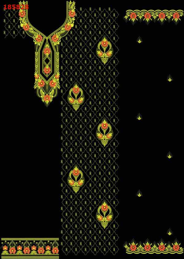 single hed top embroidery design