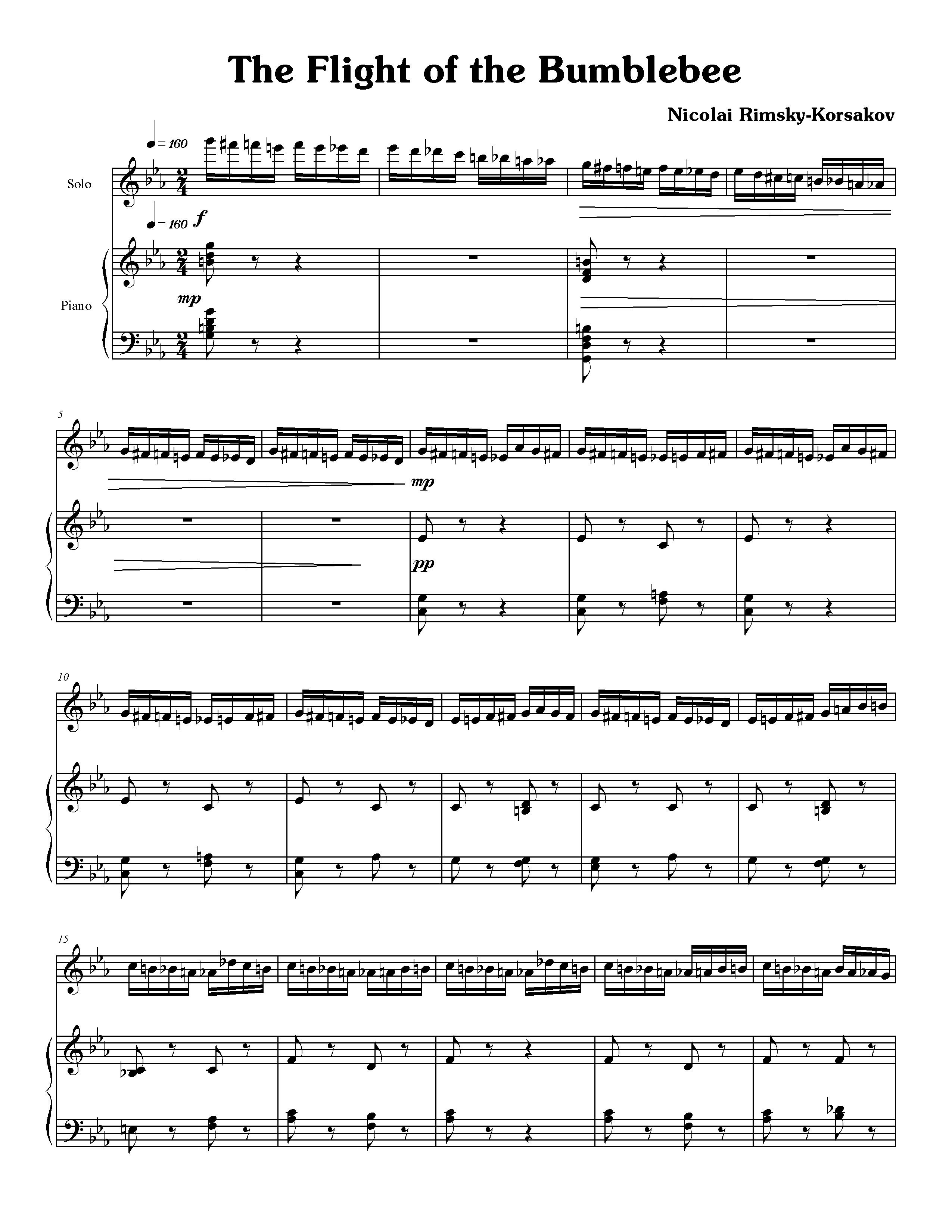 RimskyKorsakov Flight of the Bumblebee Ted's Piano World