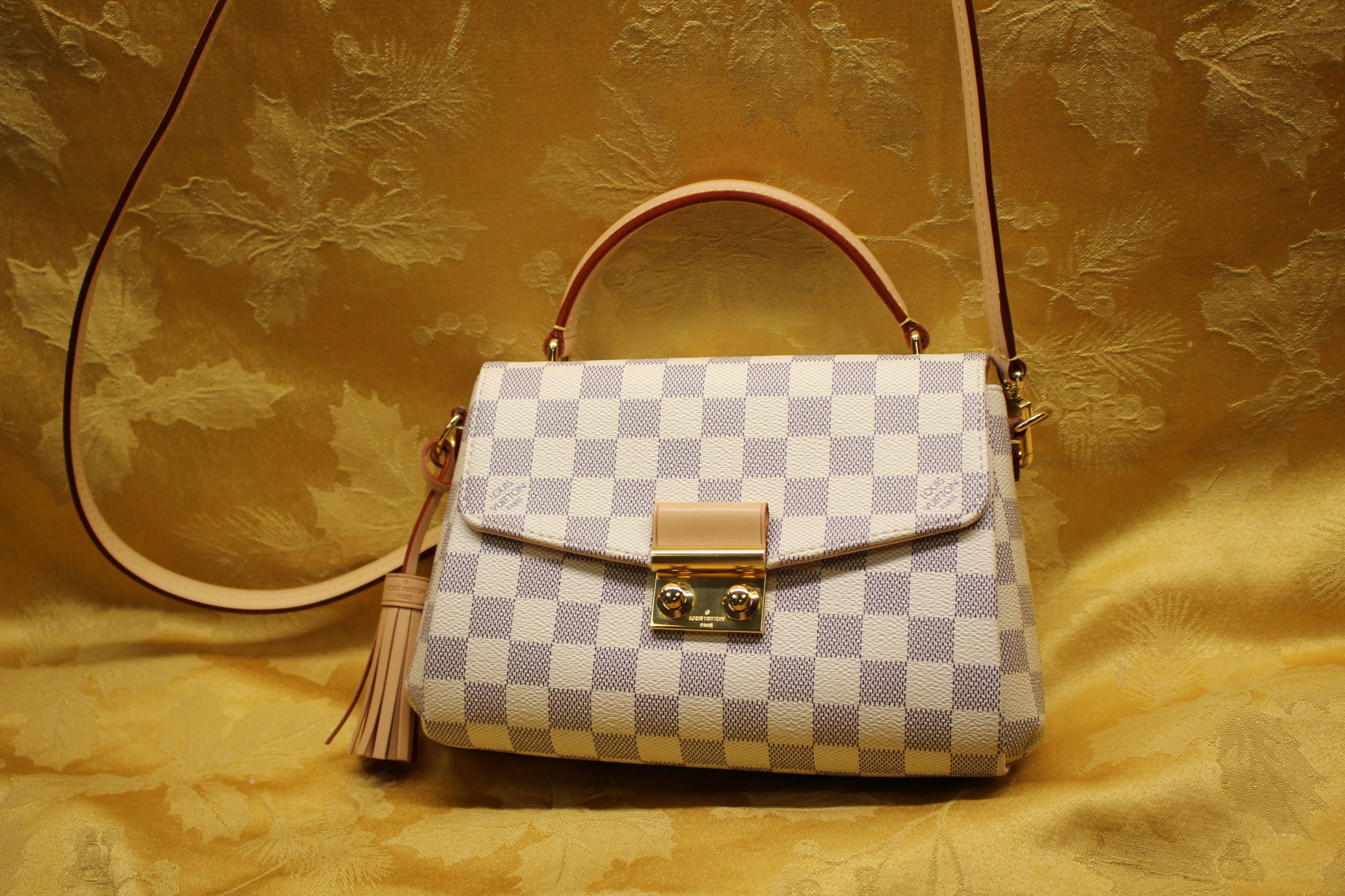 Louis Vuitton N41581 Croissette Damier Azur Canvas Crossbody/ Satchel