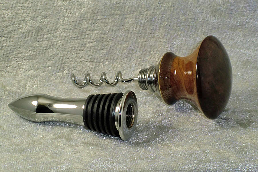 Hidden Corkscrew Wine Bottle Stopper 2 Ted's
