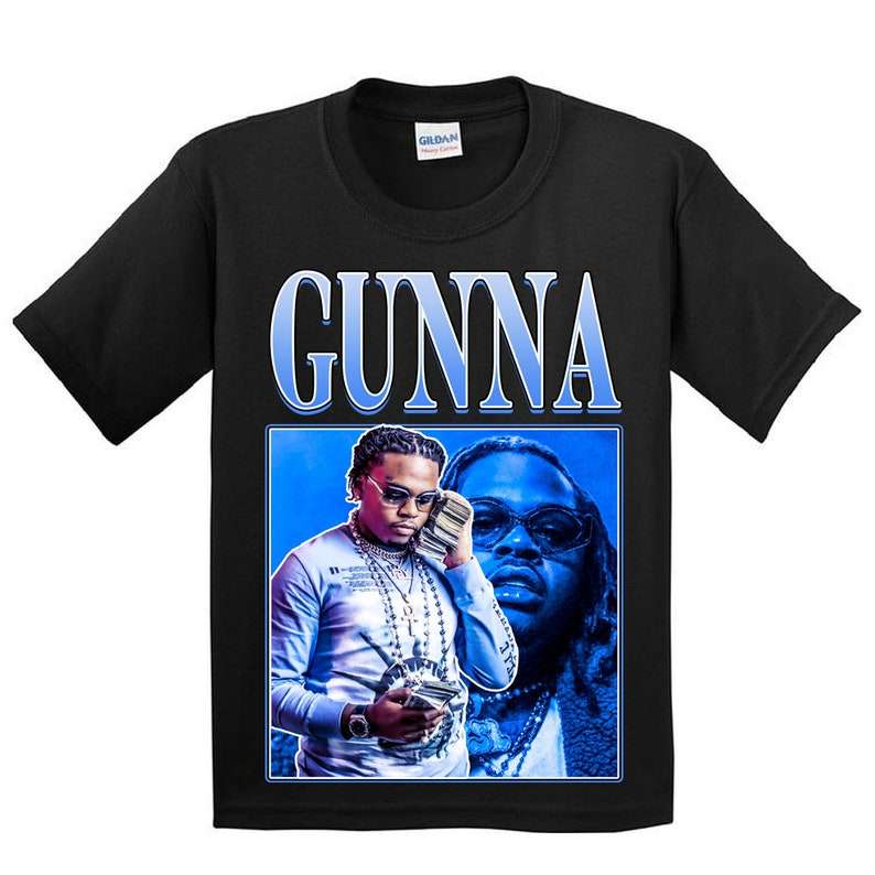 Gunna Rapper Vintage Black T Shirt Best of Pop Culture & Music