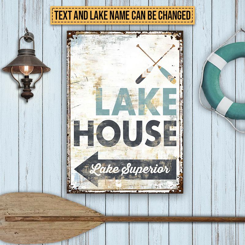 Lake House Sign Custom Classic Metal Signs Teehall Live Creatively
