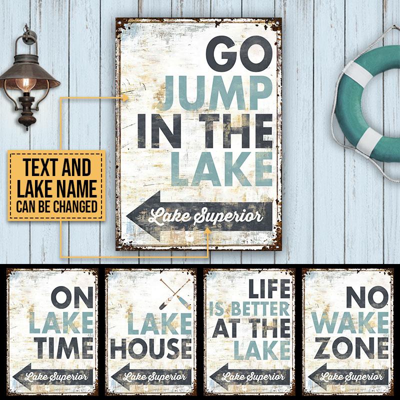 Lake House Sign Custom Classic Metal Signs Teehall Live Creatively