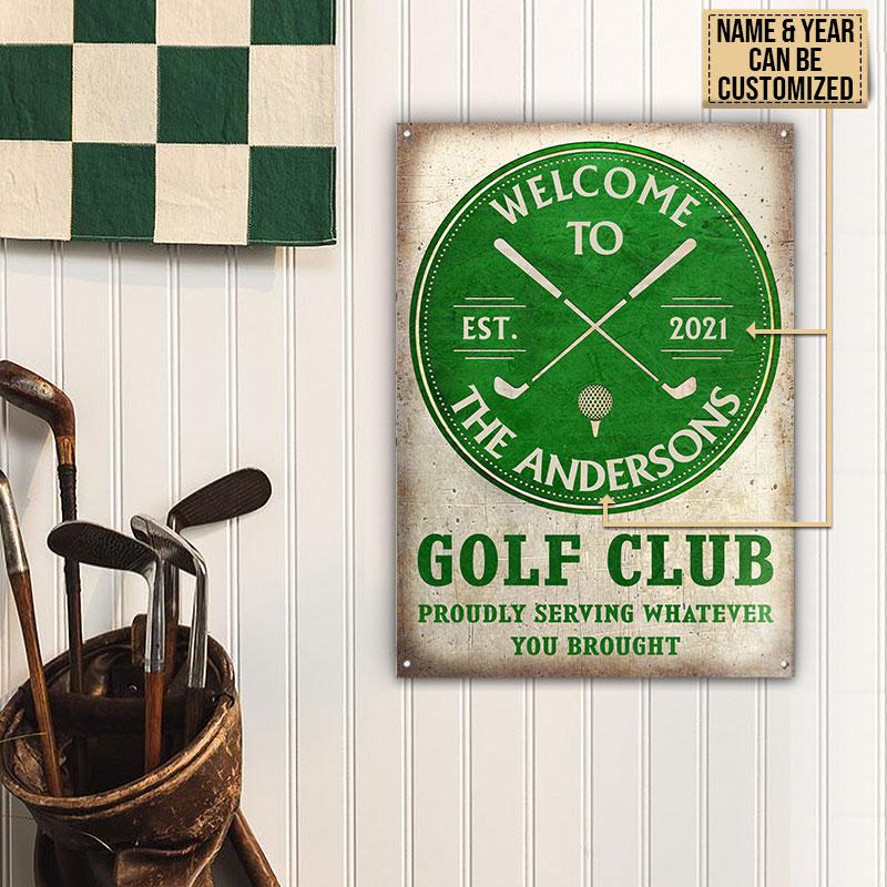 Personalized Golf Club Customized Classic Metal Signs Teehall