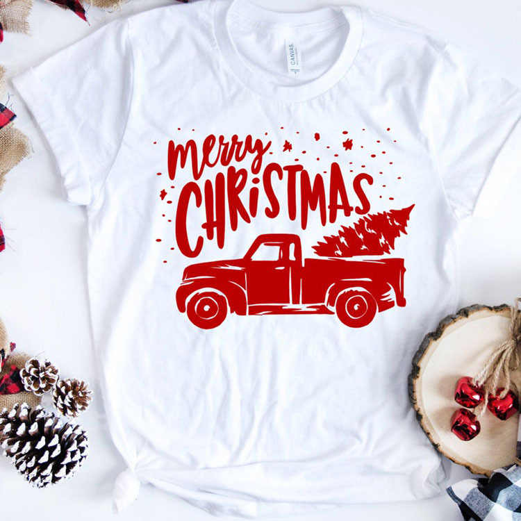 Merry Christmas Tree Truck Shirt TeePython