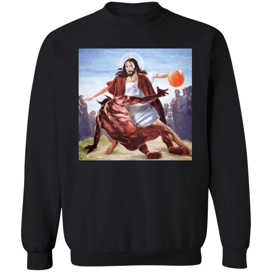 Funny Basketball Jesus Crossover Demon Unisex TShirt, Sweatshirt