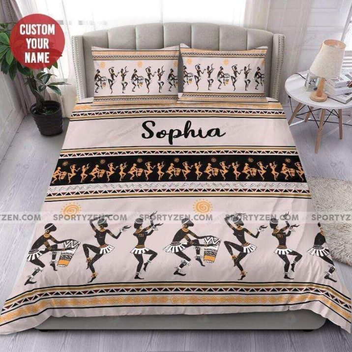 African Native Personalized Custom Name Bedding Set Teeruto