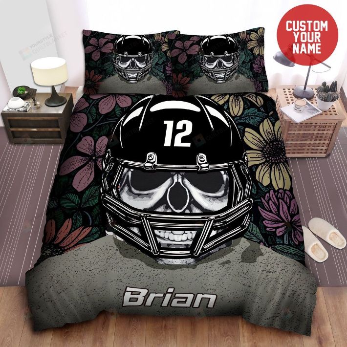 Skull Football Player Bedding Set Teeruto
