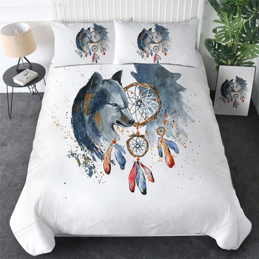 Two Wolves Dream Catcher Bedding Set Teeruto