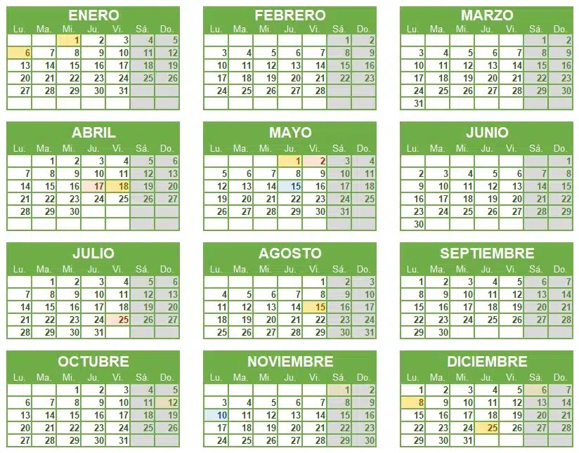 Festivos Madrid 2025 Calendario laboral