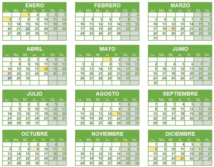 Festivos Valencia 2025 Calendario laboral