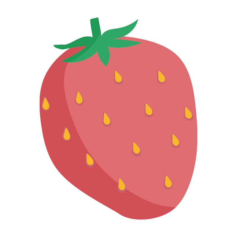 イチゴのイラスト | 商用Okの無料イラスト素材サイト ツカッテ いちごの無料(フリー)イラスト | かわいい手描きの無料素材「てがきっず」保育園・小学校・介護施設にぴったりのフリー素材イラスト