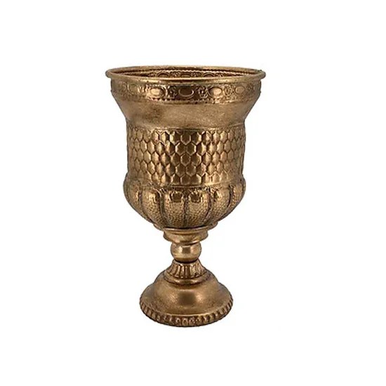 31x44cm Gold Metal Vase Tegh Decor