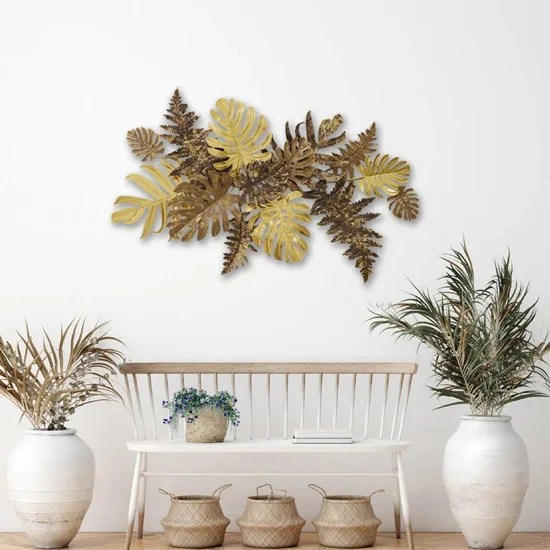 Metal Wall Art Tropical Leaves HW02954 Tegh Decor