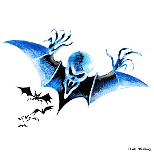 Flaggermus HALLOWEEN Tegninger.no
