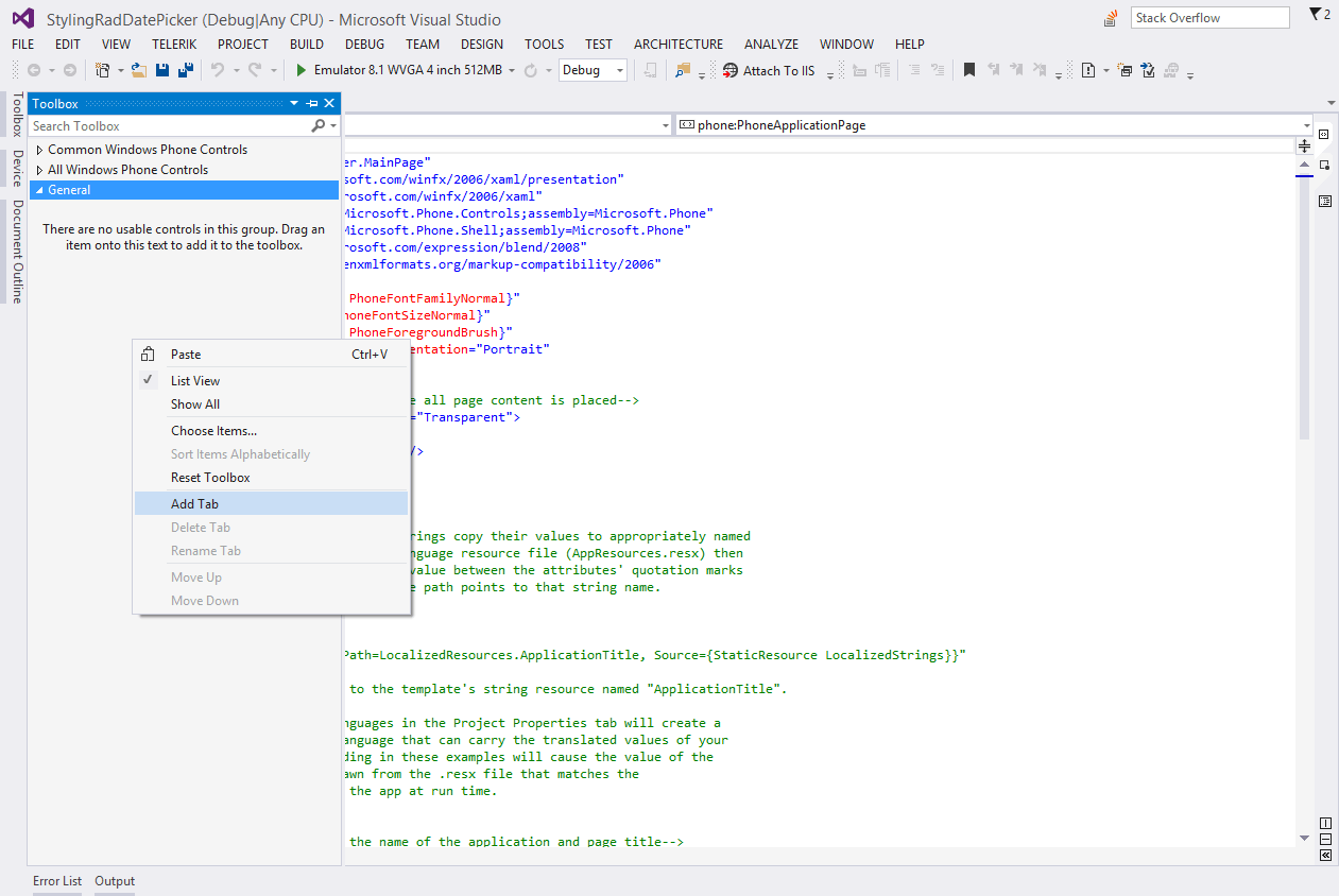 Adding Controls to the Visual Studio Toolbox Tehknelogie