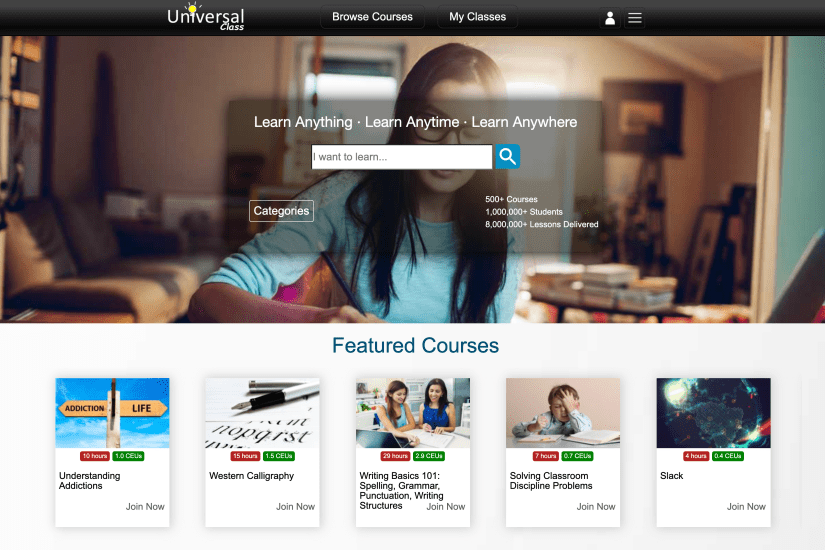 free continuing education classes online