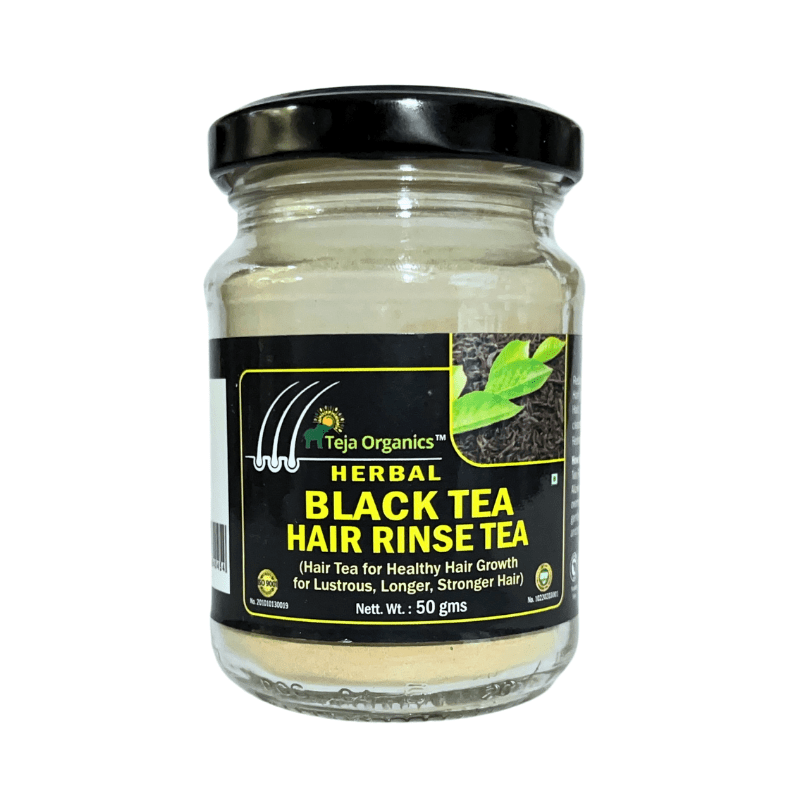 black hair rinse tea
