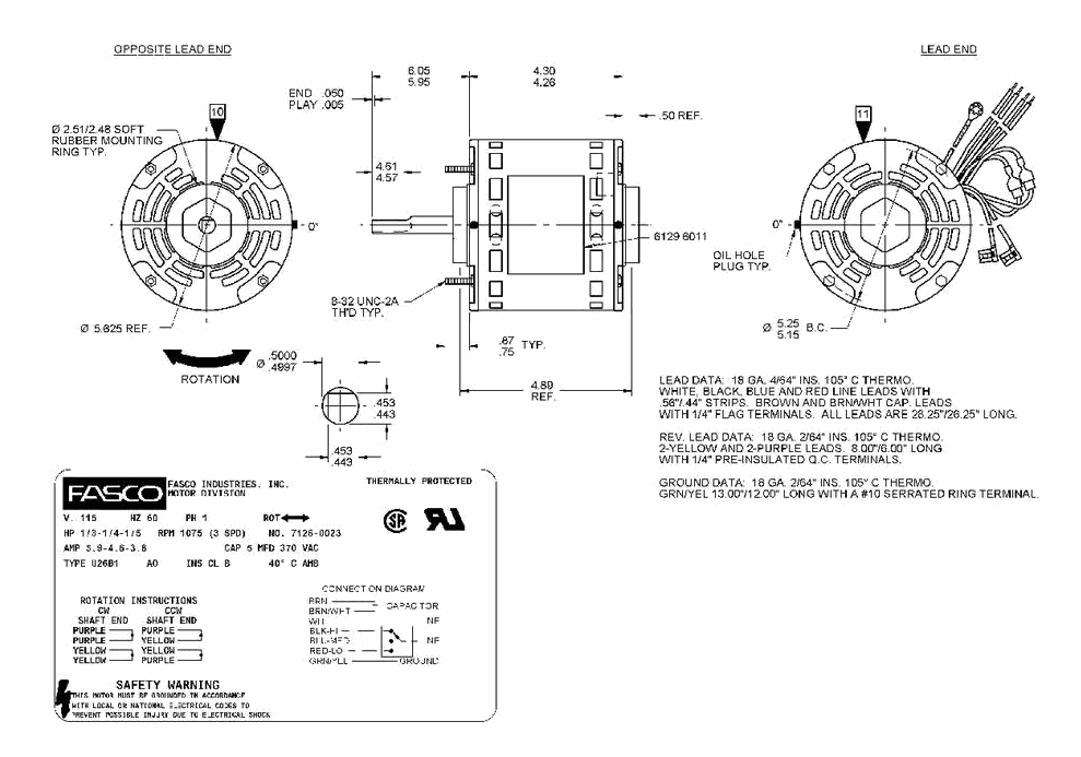 AO Smith, F48F20B43, Replacement Electric Motor