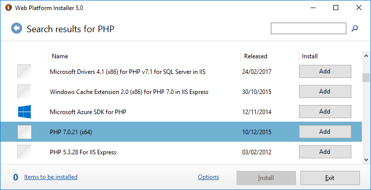 Install PHP on Windows with Web Platform Installer Tek Eye