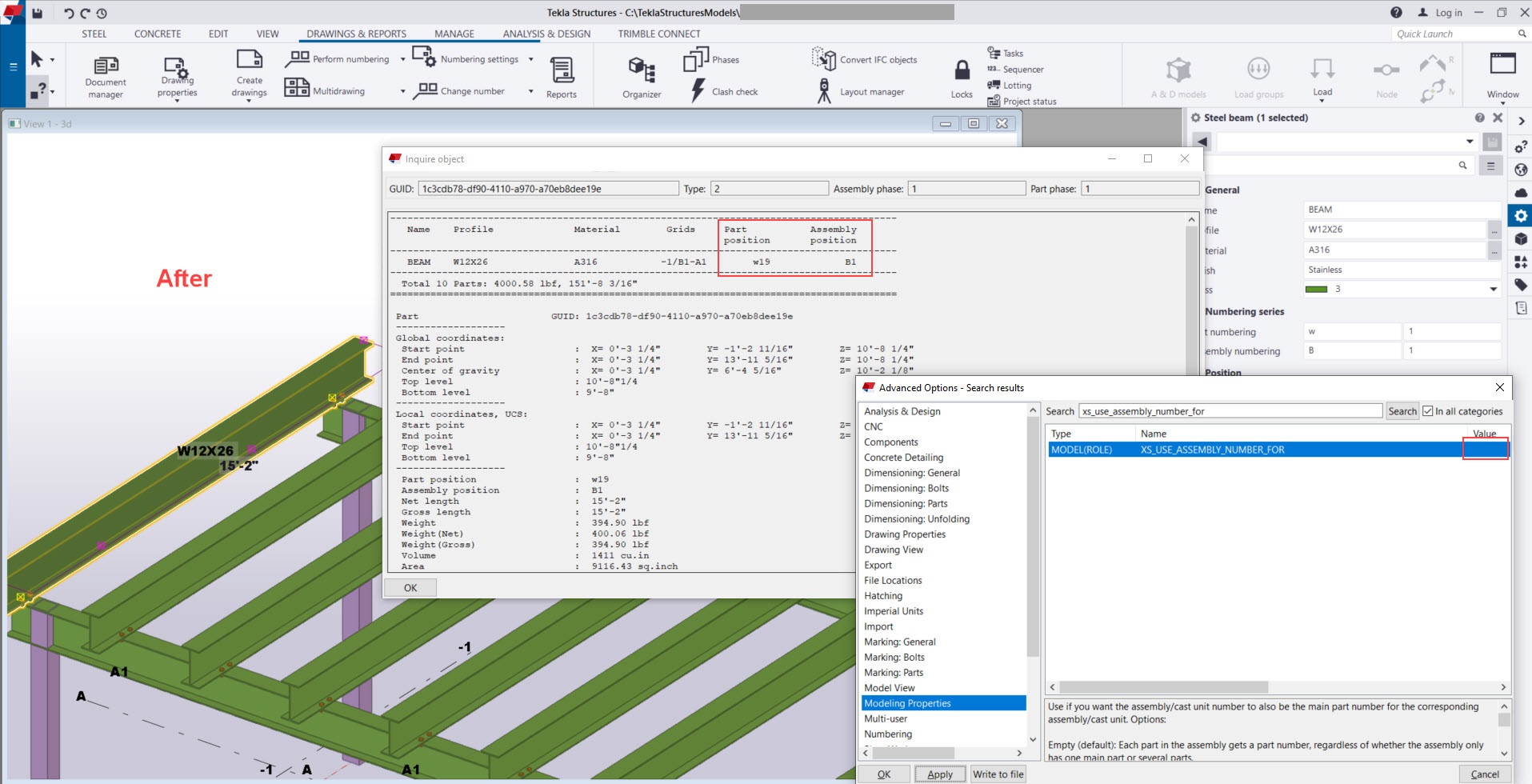 Inquire Object Part Position / Assembly Position Tekla User Assistance
