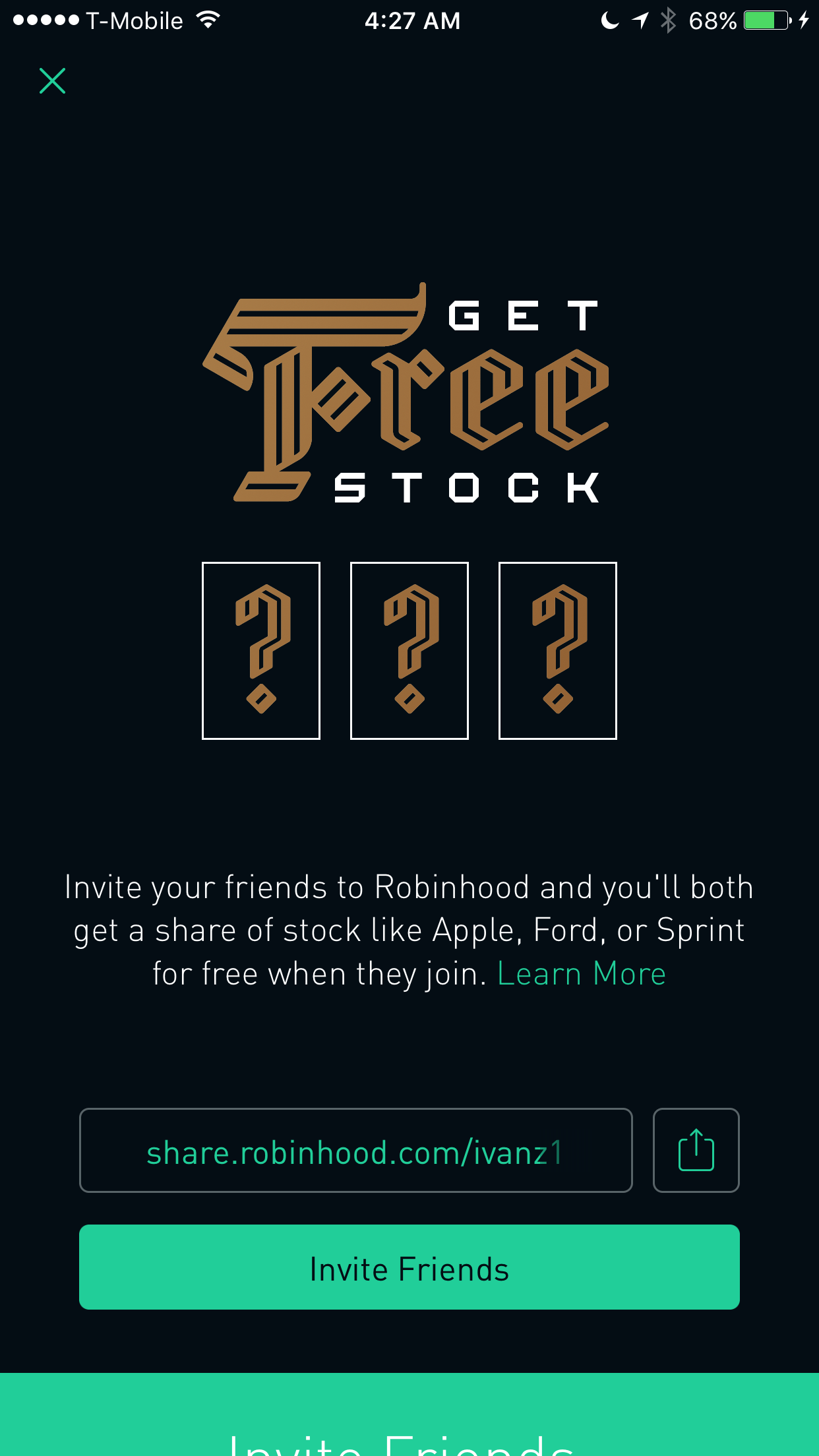 Robinhood Stock App fantastic referral free 1 stock ...