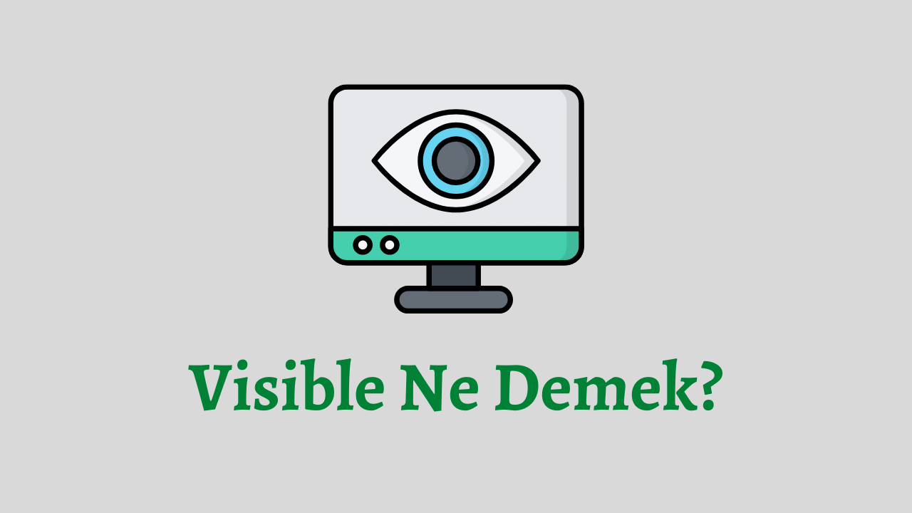 Visible Ne Demek? Teknobird