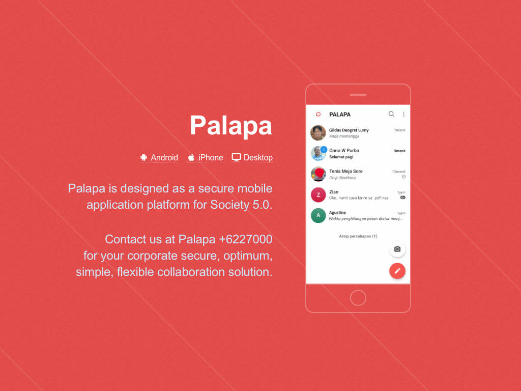 Palapa Aplikasi Percakapan Lokal Sebagai Alternatif WhatsApp