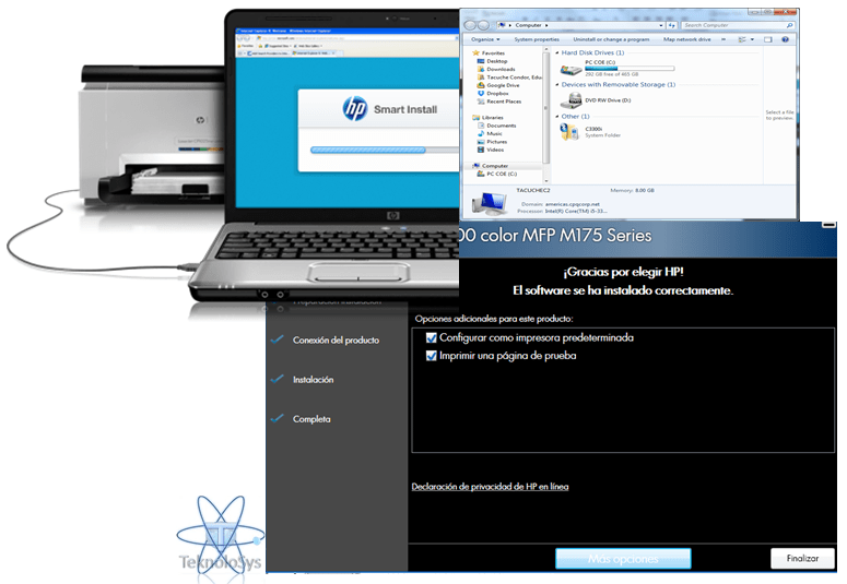 Configura impresora HP sin CD de instalación, HP Smart Install Teknolosys