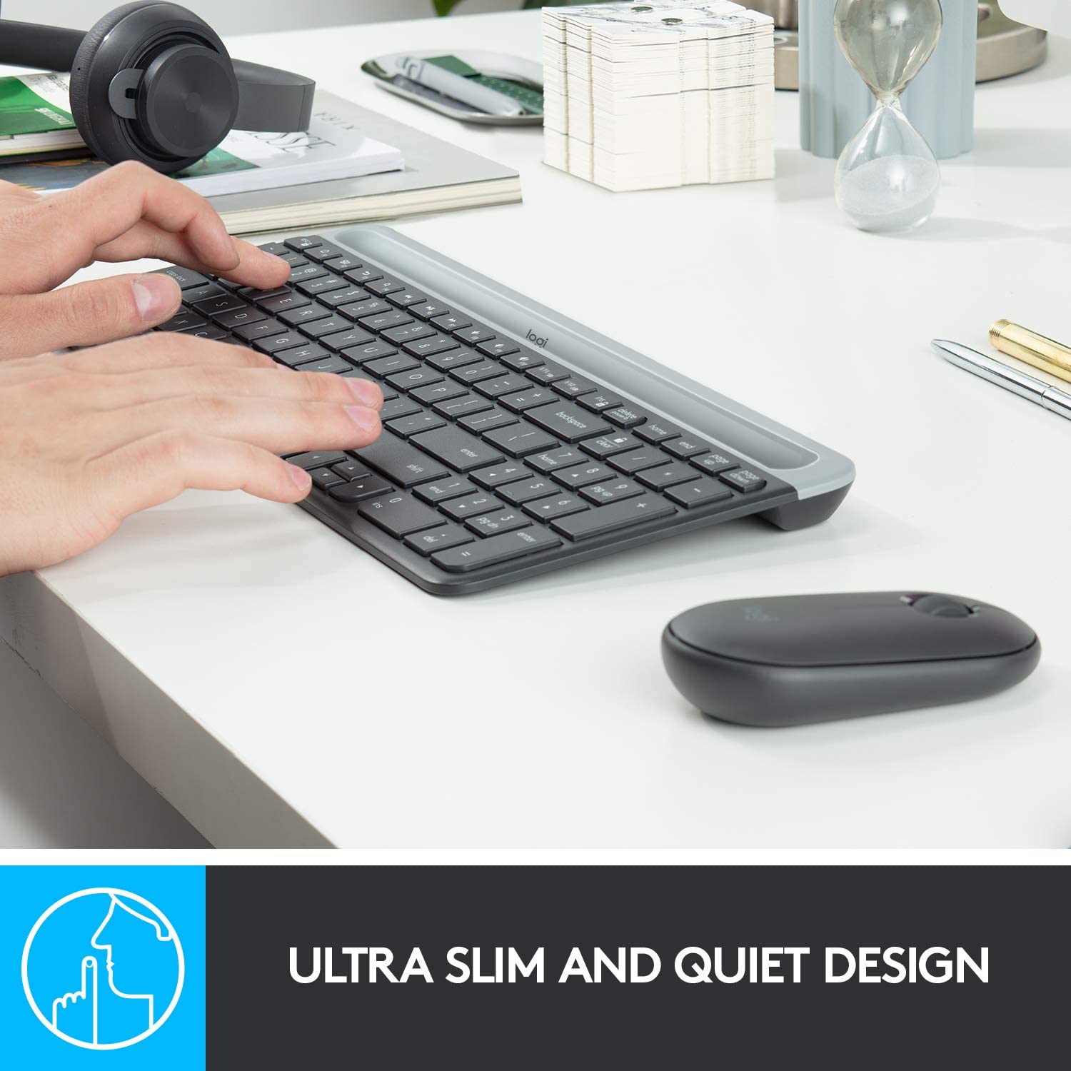 Logitech - MK470 Slim Wireless Combo - Graphite - TEK-Shanghai