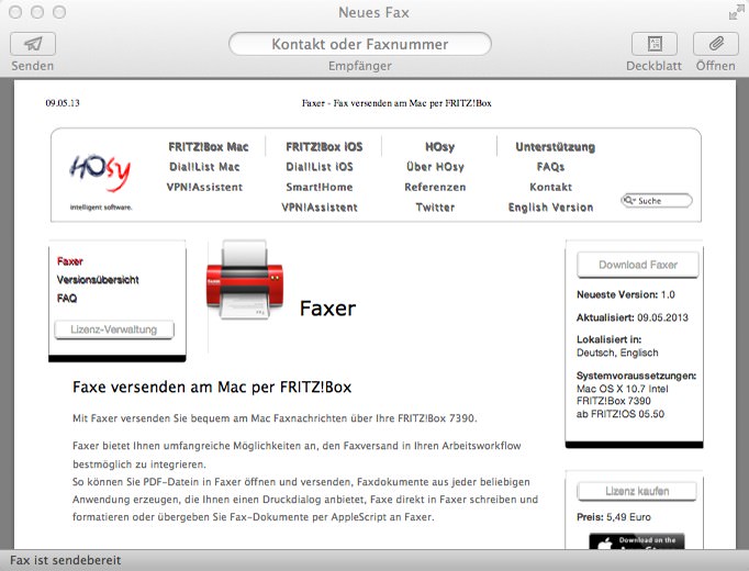 Faxer im Test Faxe versenden unter macOS tekshreks Blog