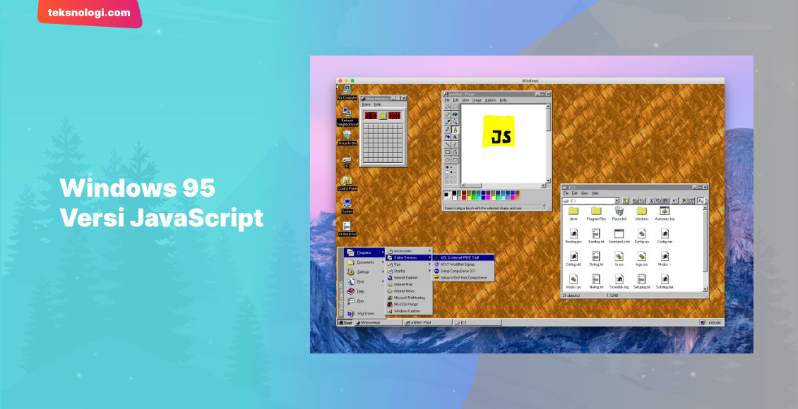 Install Windows 95 Versi JavaScript di Windows Terbaru, Linux dan Mac OS Teksnologi