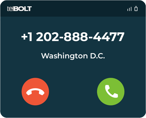 Who is 2028884477 / (202) 888-4477 from Washington D.C. - telBOLT