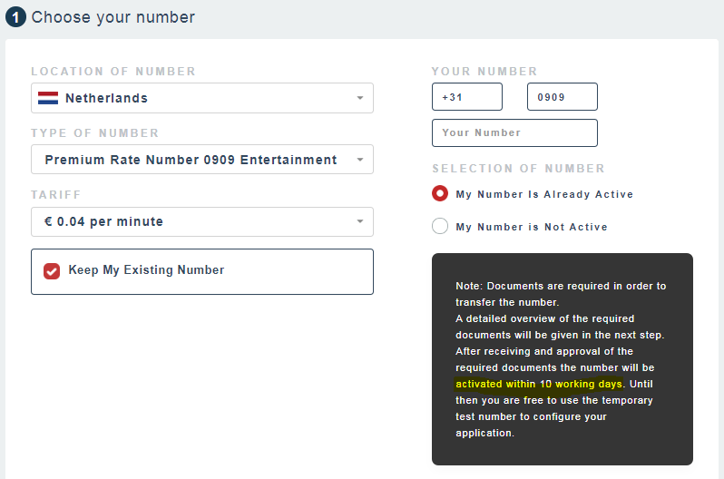 How long does number porting take?