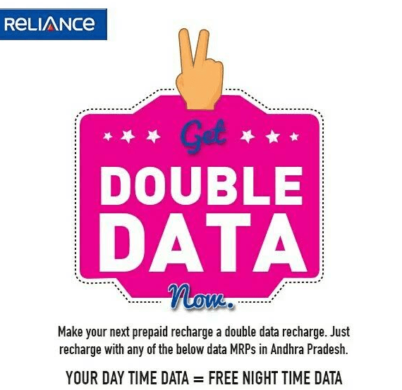Reliance Mobile launches Double Data packs for prepaid customers
