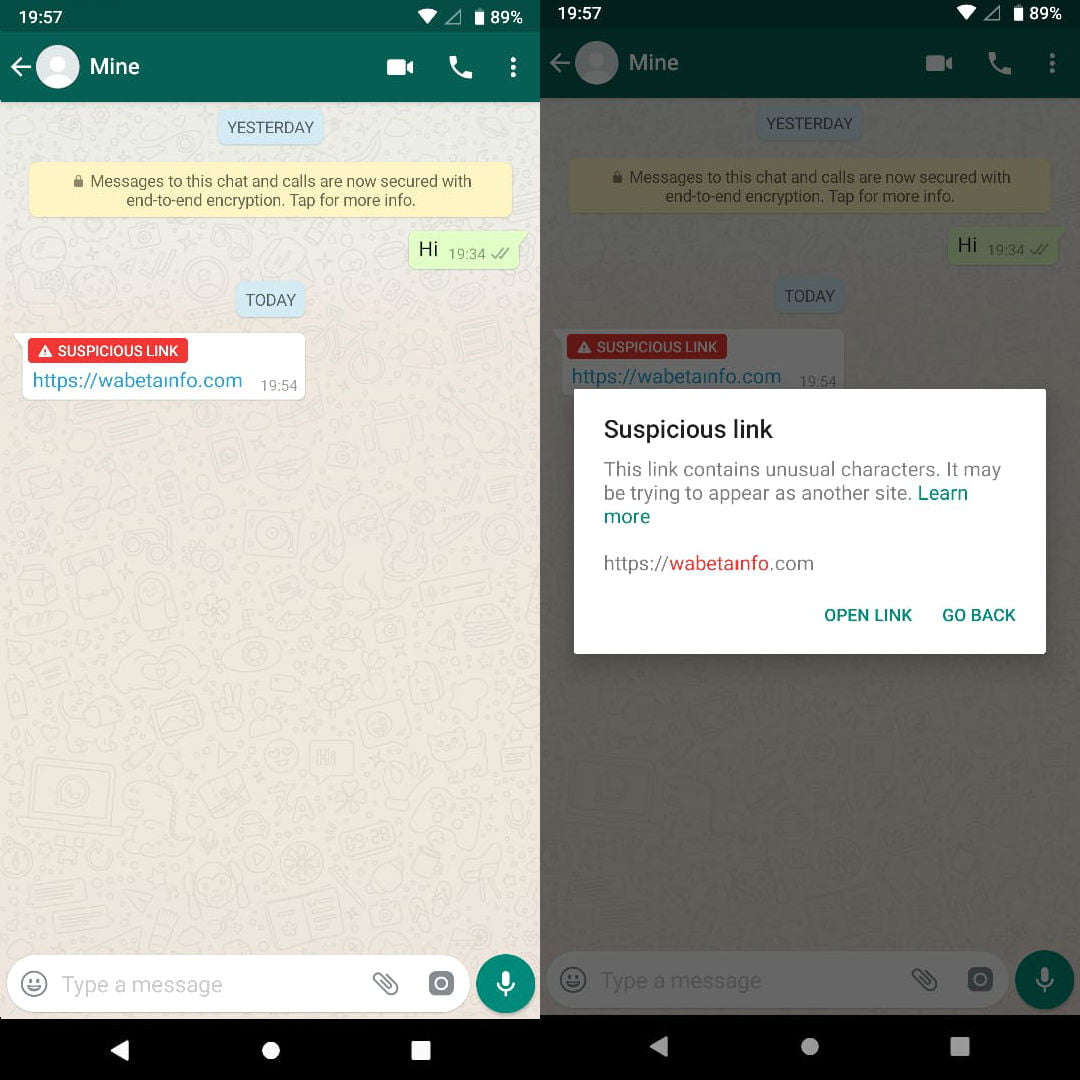 WhatsApp Beta 2.18.221 for Android Brings Suspicious Link