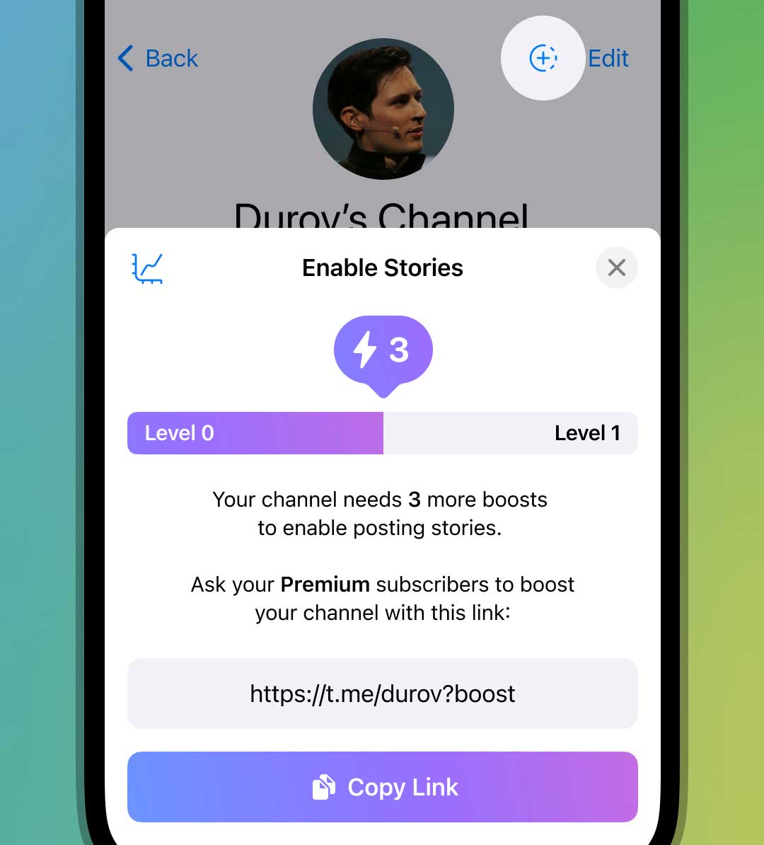 Telegram lleva las historias a los canales, con condiciones(03)