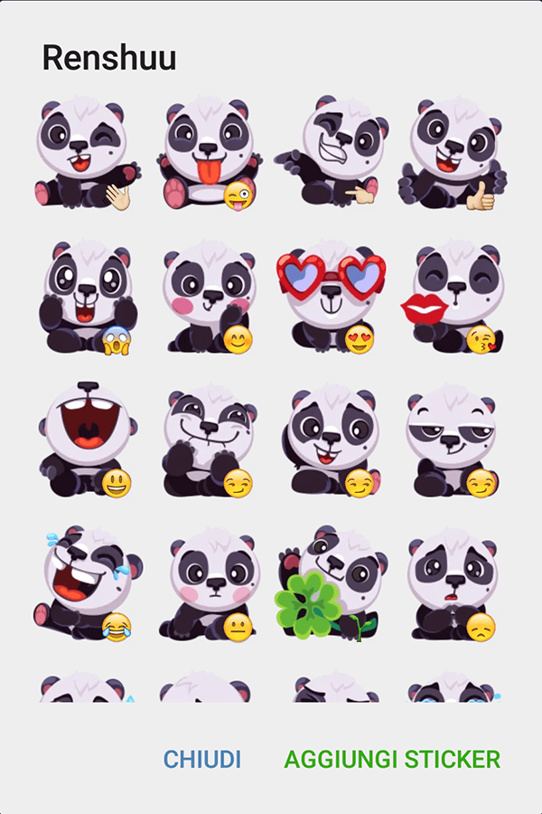 Renshuu the panda sticker set Telegram Stickers Library