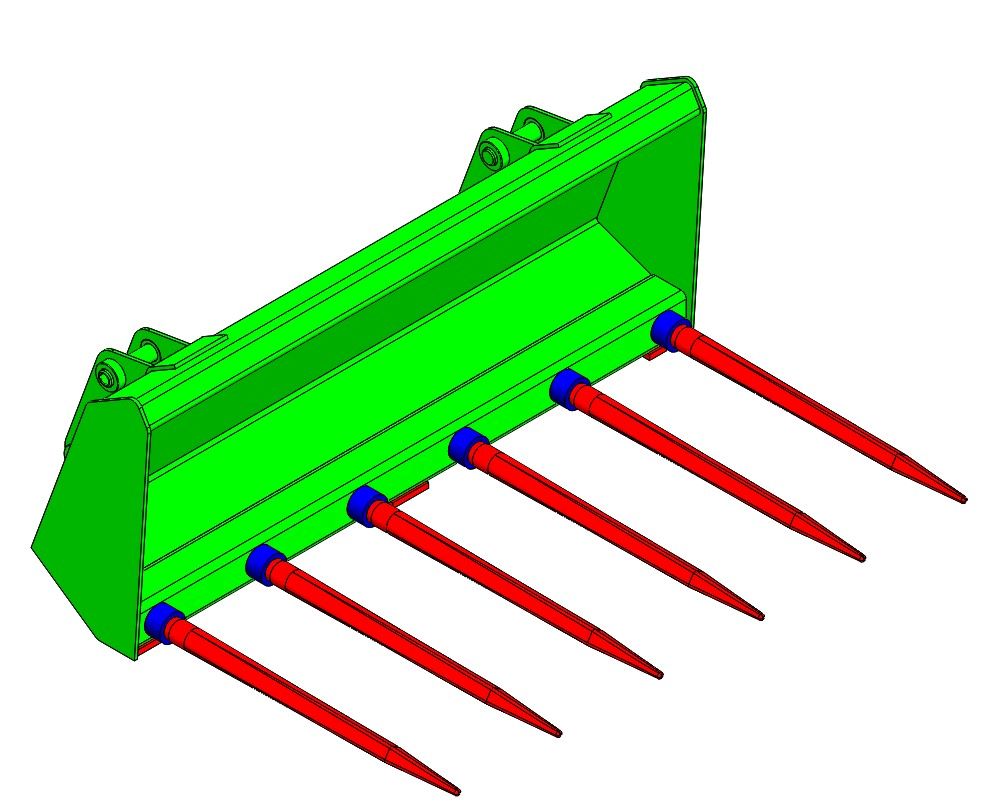 6 Tine Forks For Kubota LA424 & LA434 Compact Tractors Evans and