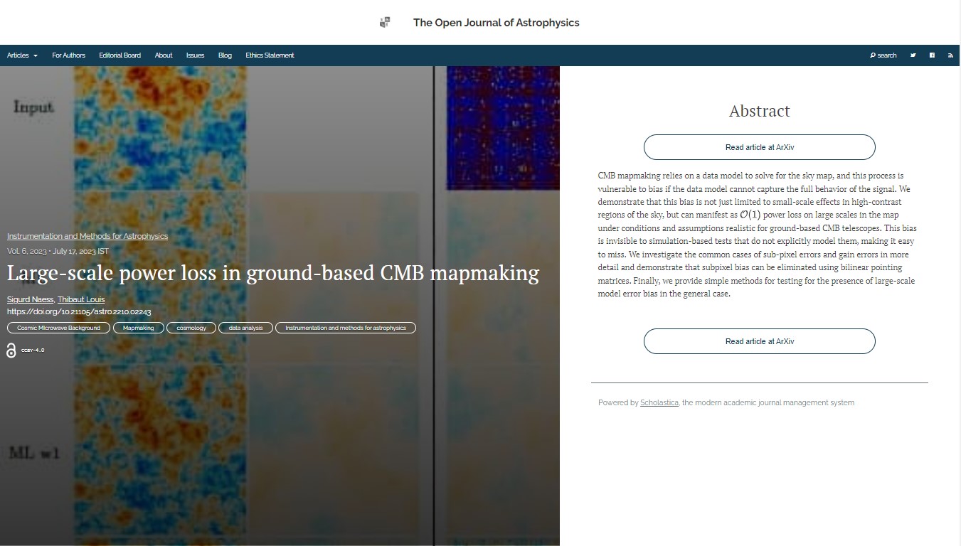 Four New Publications at the Open Journal of Astrophysics In the Dark