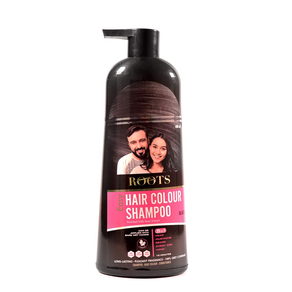 Roots 3 in 1 Easy Hair Color Shampoo Bottle Telesky Shopping
